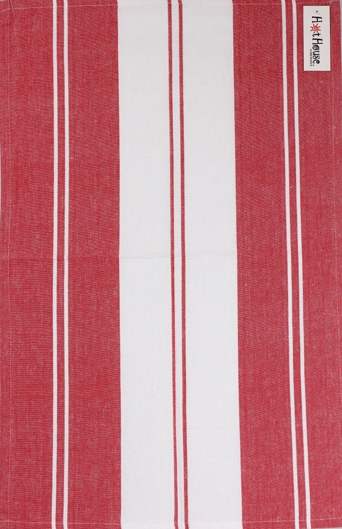 Tea towel 'Newport stripe' red Code: T/T- NEW/STR/RED image 0
